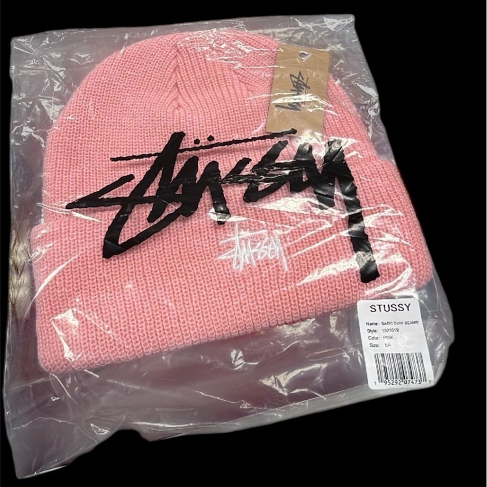 Stussy Blush Pink Knit Beanie New